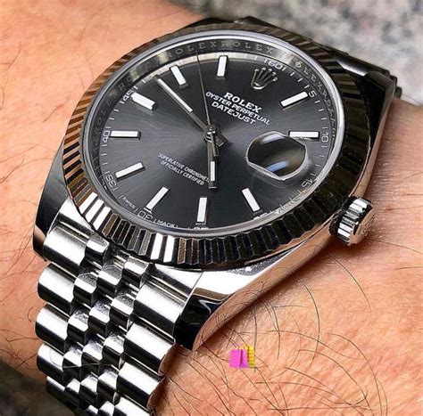 silver and white rolex|Rolex date just black dial.